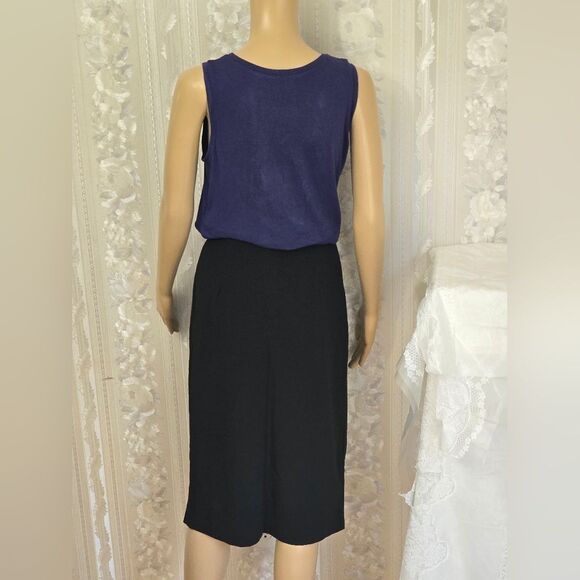 Banana Republic Black Faux Wrap Pencil Skirt NWOT - Picture 2 of 5